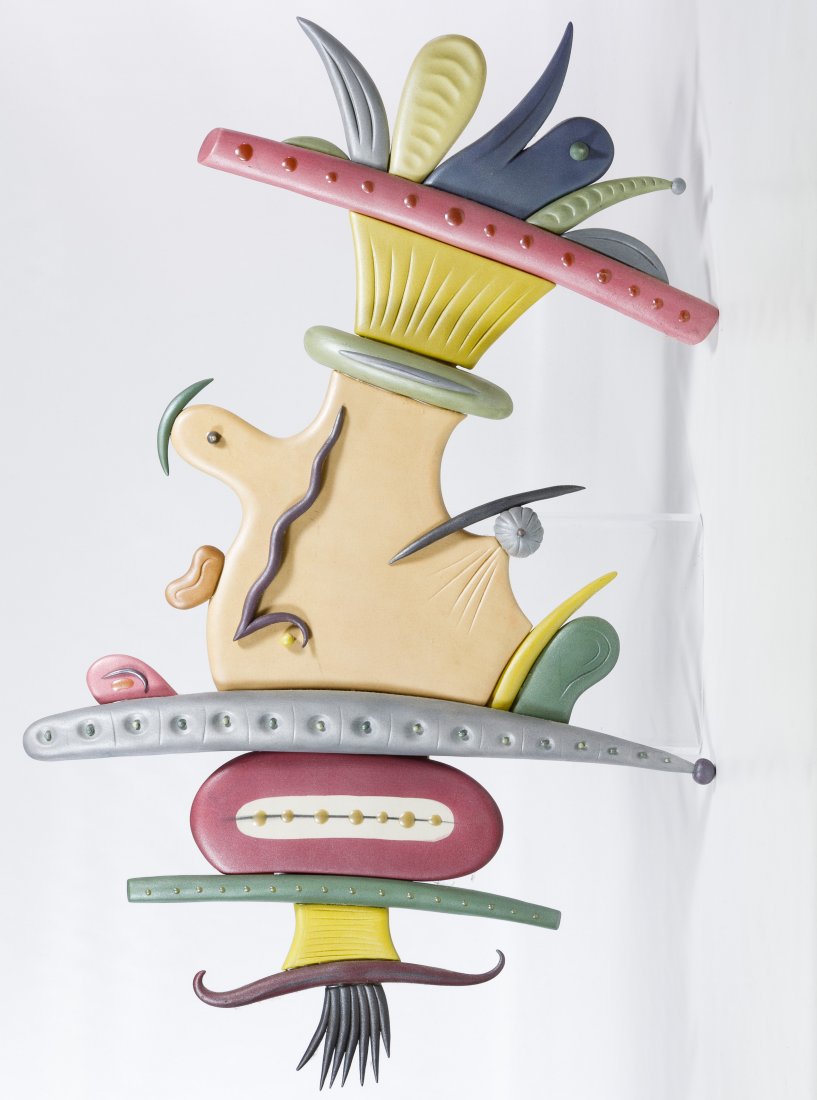 Tom Rippon (American, 1954-2010) Ceramic Wall Sculpture: Tom Rippon (American, 1954-2010) Ceramic Wall Sculpture 1982, signed and dated en verso Height: 28.50 inches, Width: 18.00 inches Category: Fine Art > Sculpture Shipping Status: Due to size, weight, v
