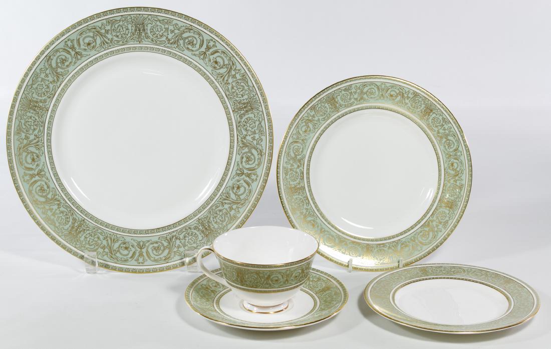 Royal Doulton 'English Renaissance' China Service: Royal Doulton 'English Renaissance' China Service Pattern #H.4972 including (8) dinner plates, (6) salad plates, (6) dessert plates, (10) cups and (10) saucers Diameter: 10.75 inches (dinner plate ) C