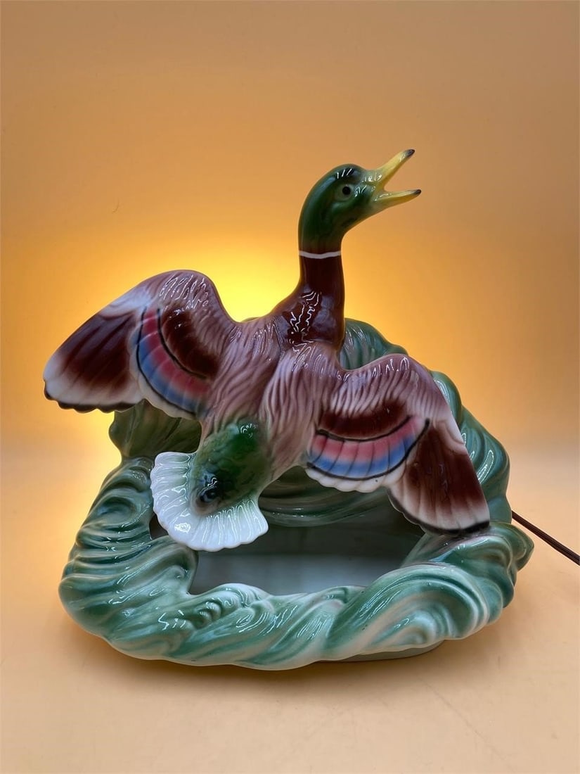 Maddux Of California Porcelain Mallard Lamp (1 of 9)