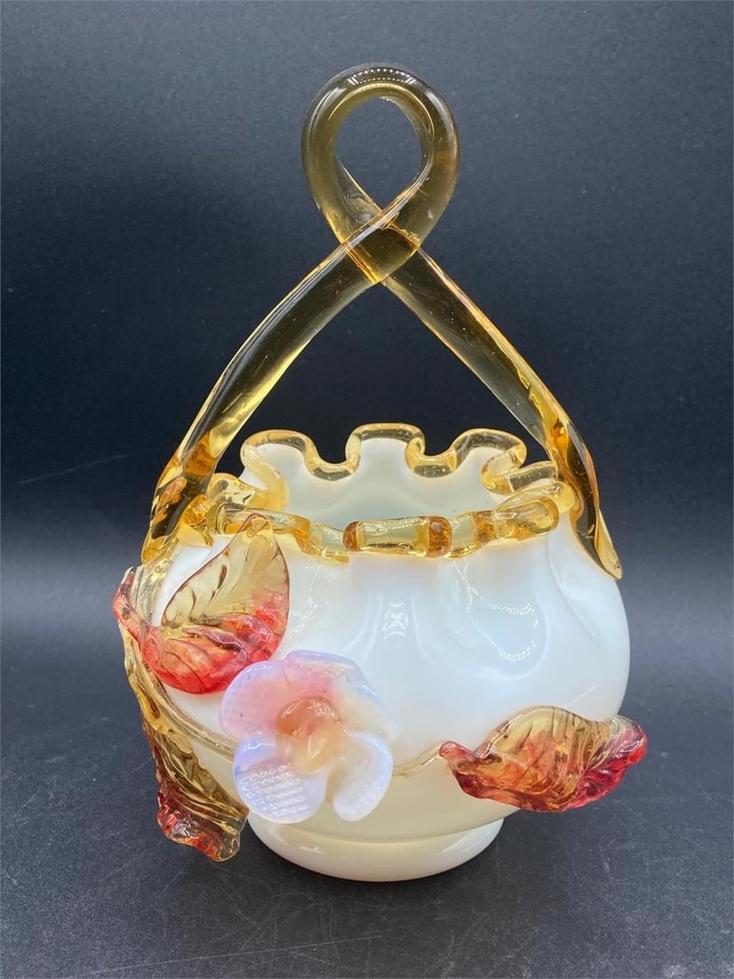 Stevens & Williams Victorian Case Glass Basket (1 of 8)