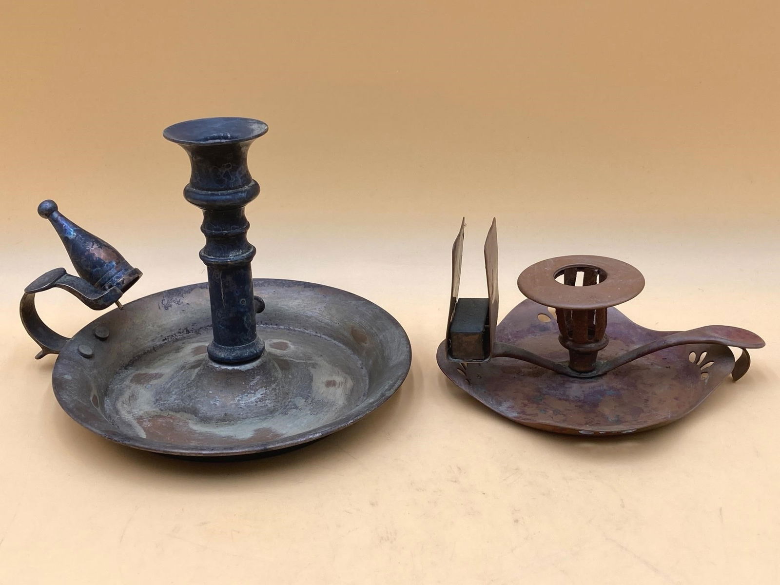 Antique Brass & Copper Candlestick Holders (1 of 9)