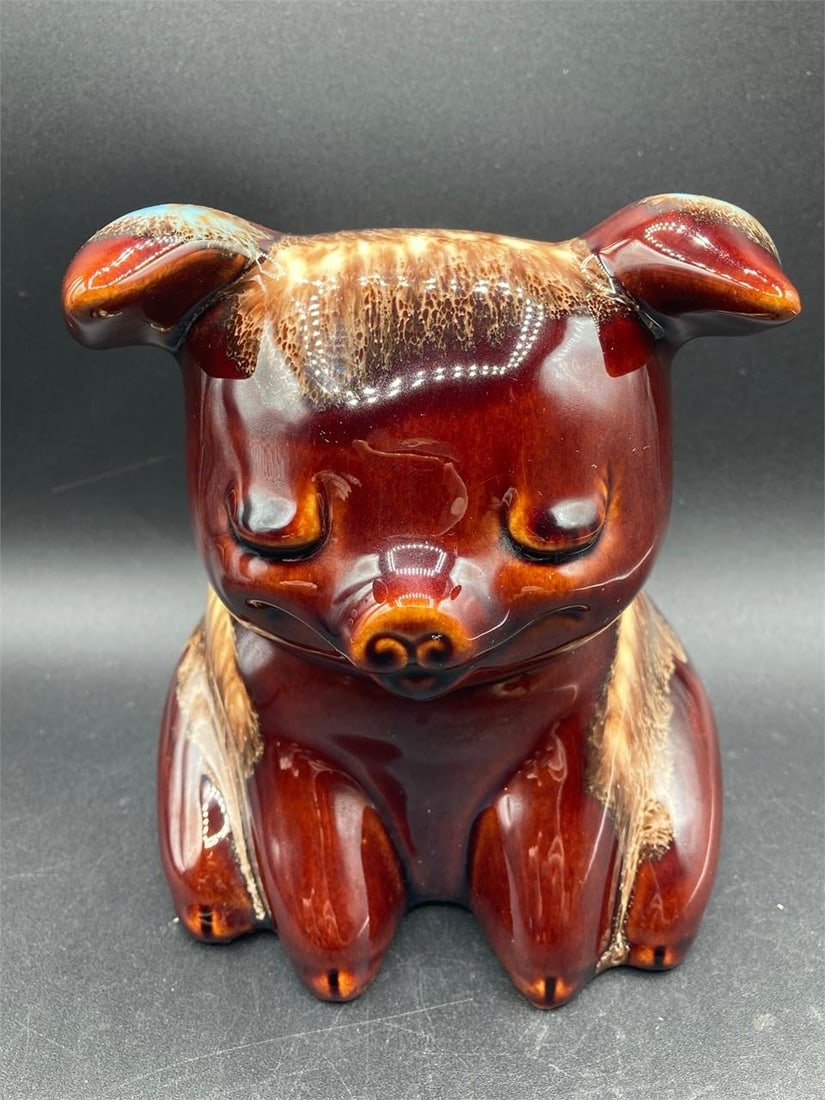Hull Pottery Porcelain Corky Pig Bank (1 of 7)