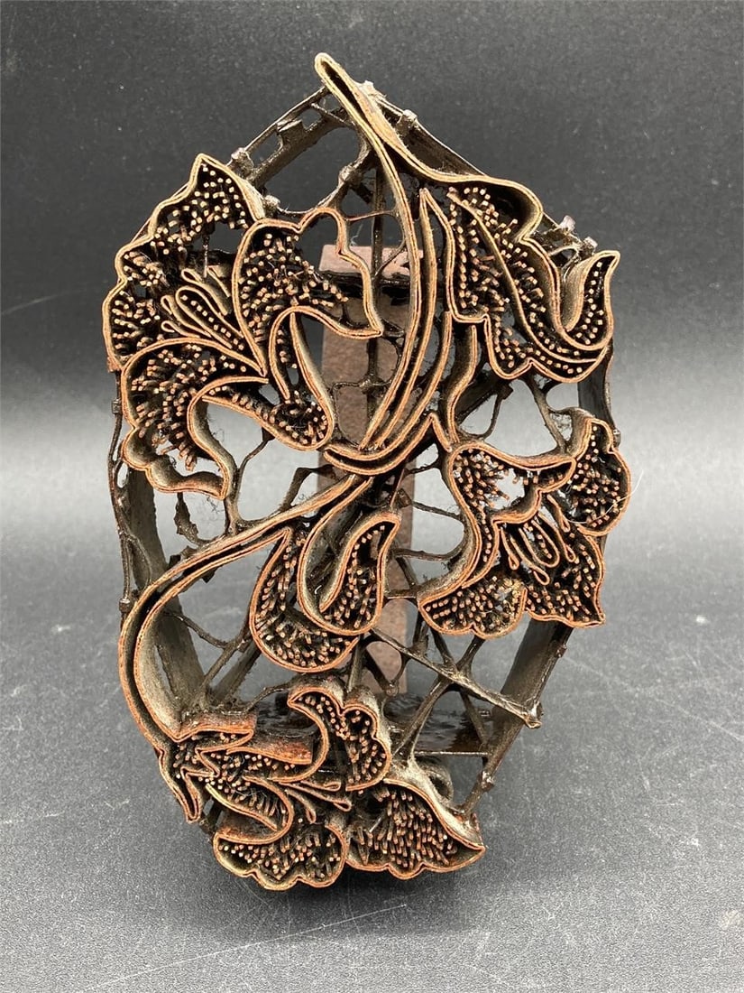 Antique Japanese Batik Copper Textile Stamp (1 of 5)