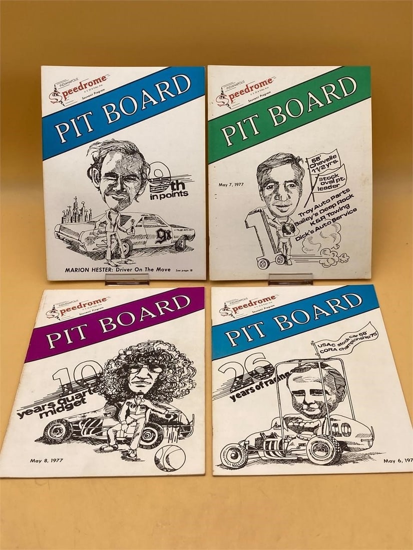 1977 Indianapolis Speedrome Pit Board Programs (1 of 7)