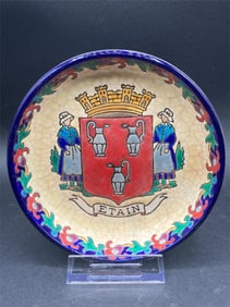 Emaux De Longwy Etain Coat Of Arms Bowl