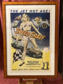 Original 27x41" 1959 Speed Crazy Movie Poster
