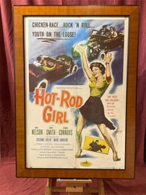 Original 27x41" 1956 Hot-Rod Girl Movie Poster
