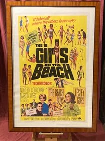Original 1965 Girls On The Beach Movie Poster