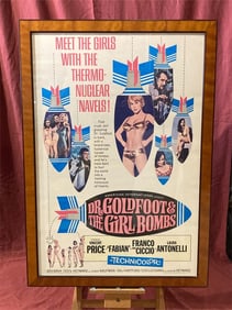 Framed Original 1966 Dr Goldfoot Movie Poster