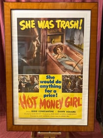 Framed Original 1961 Hot Money Girl Movie Poster