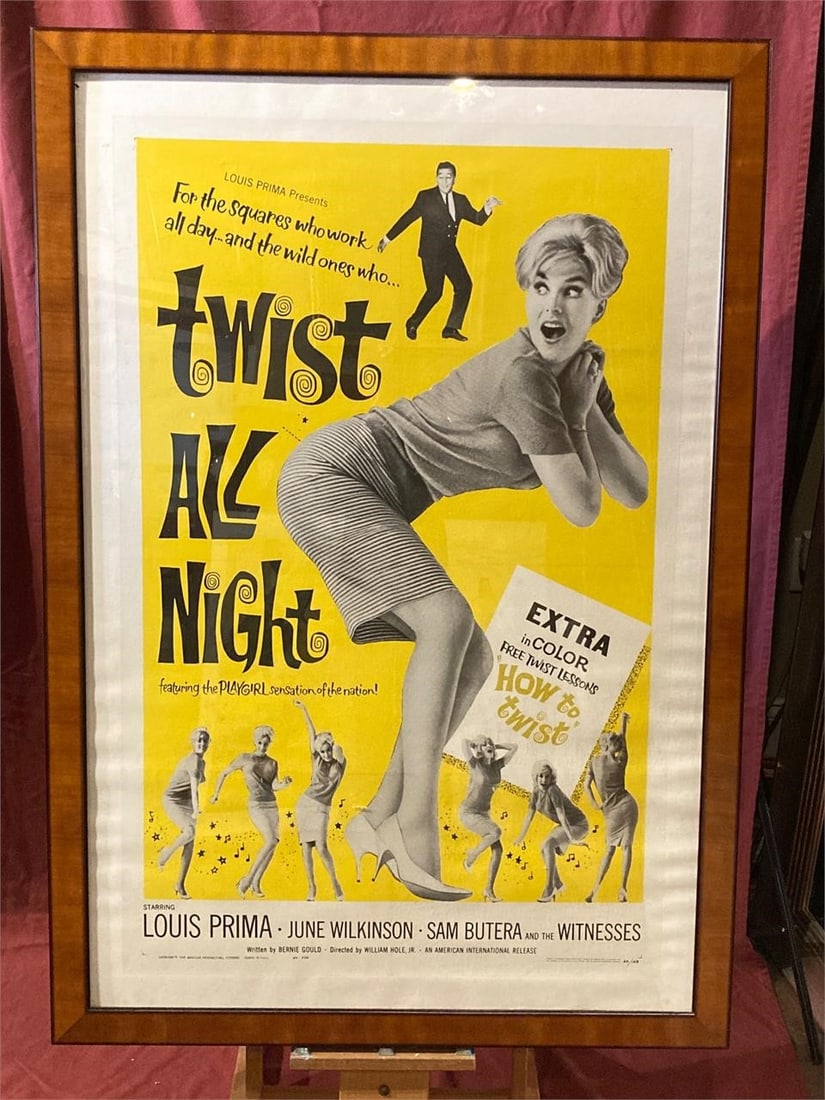 Framed Original 1962 Twist All Night Movie Poster (1 of 17)