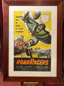 Framed Original 1959 Road Racer Movie Poster