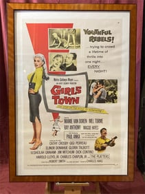 Framed Original 1959 Girls Town Movie Poster