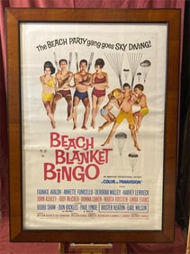 Original 1965 Beach Blanket Bingo Movie Poster