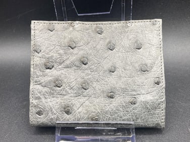 Genuine Ostrich Leather Bifold Wallet