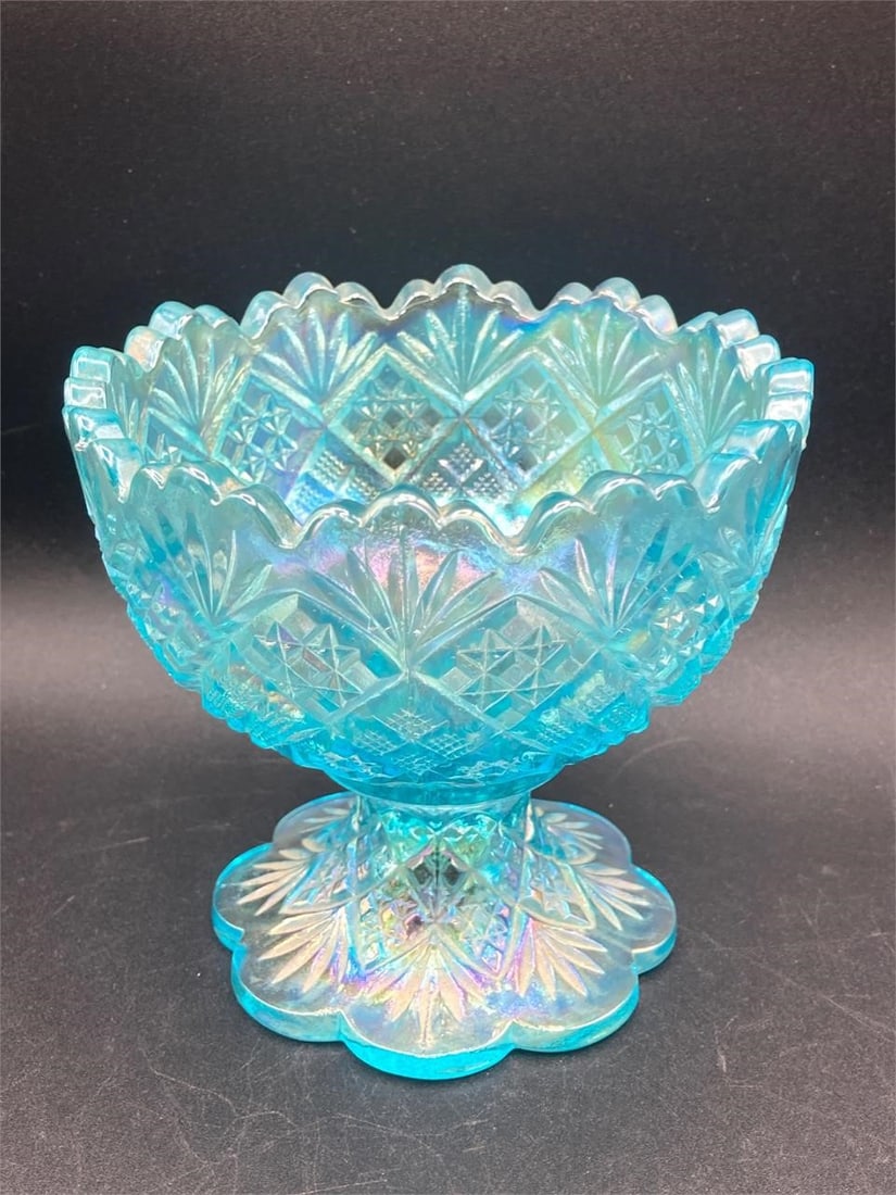Westmoreland Iridescent Aqua Mini Punch Bowl Set (1 of 9)