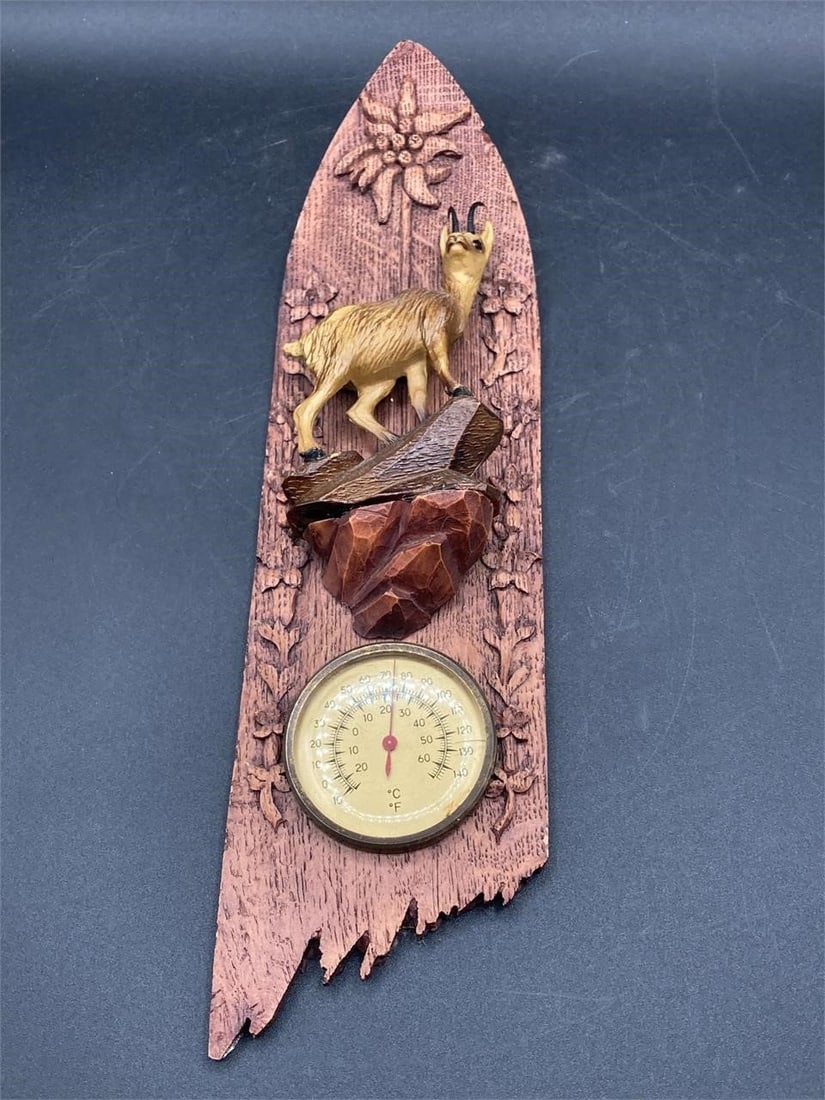 German Black Forest Wood Thermometer (1 of 8)