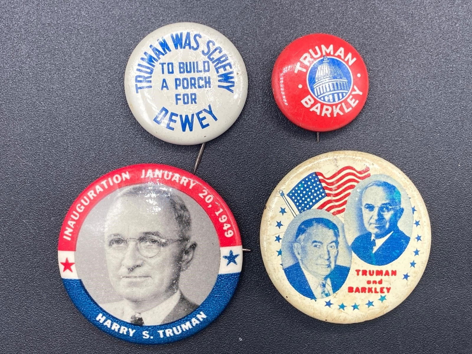 Harry Truman Political Campaign Pins (1 of 6)