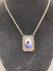 Vintage Sarah Coventry Delft Windmill Necklace