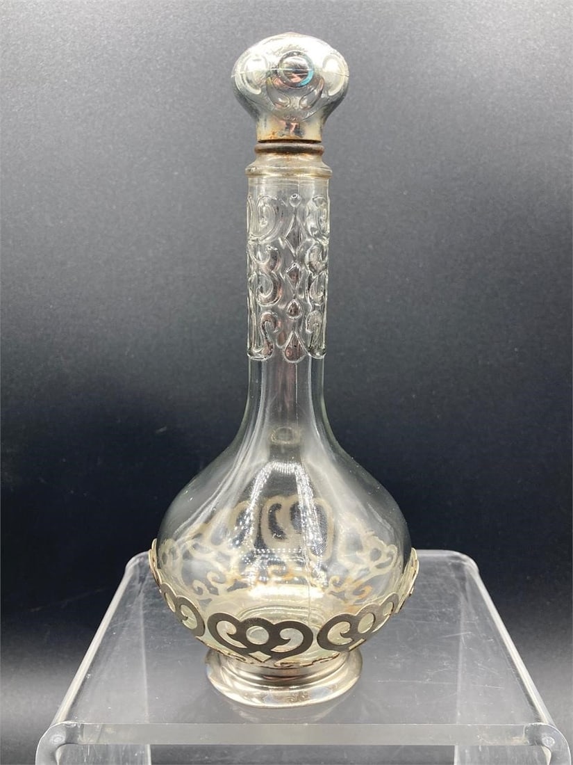 Vintage Avon Silver Tone Filigree Perfume Bottle (1 of 6)