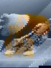 Ormolu Rococo Style Cherub Perfume Bottle