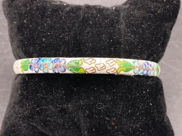 Cloisonné Bangle Bracelet