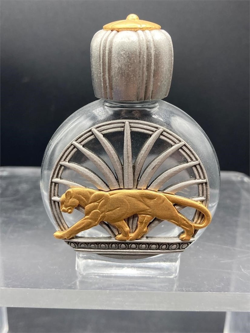 JJ Jonette Pewter Panther Perfume Bottle (1 of 5)