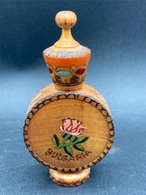 Vintage Bulgarian Wood Rose Oil Perfume Bottle