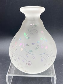 Glass Act Frosted And Iridescent Perfume Bottle