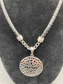 Brighton Silver Tone Mandala Necklace
