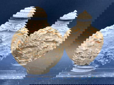 Chinese Carved Bone Snuff Bottles