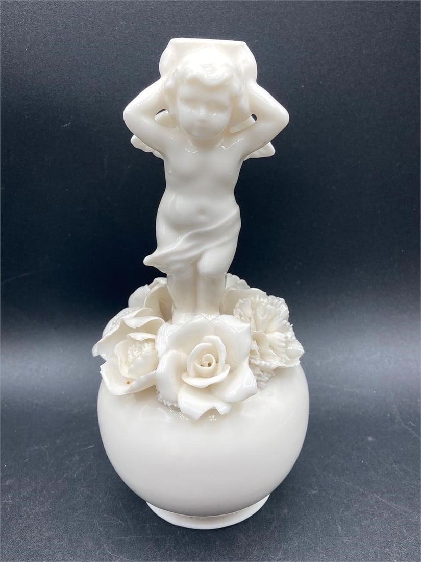 Vintage Porcelain Cherub Perfume Bottle (1 of 7)