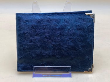 Genuine Ostrich Leather Bifold Wallet