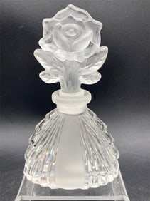 Vintage Irice Satin Rose Perfume Bottle