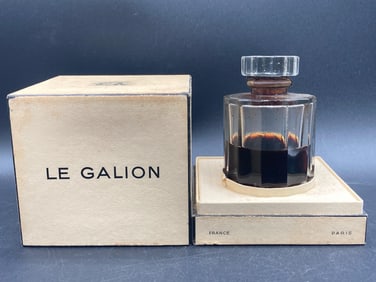 Vintage Le Galion Sortilege 3 Ounce Perfume Bottle