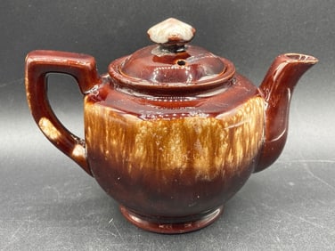 Vintage Japanese Drip Glaze Porcelain Teapot