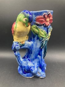 Vintage Japanese Porcelain Parrot Vase