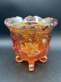 Imperial Glass Marigold Footed Scroll Bowl