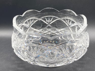 Vintage Waterford 7" Crystal Glass Footed Bowl