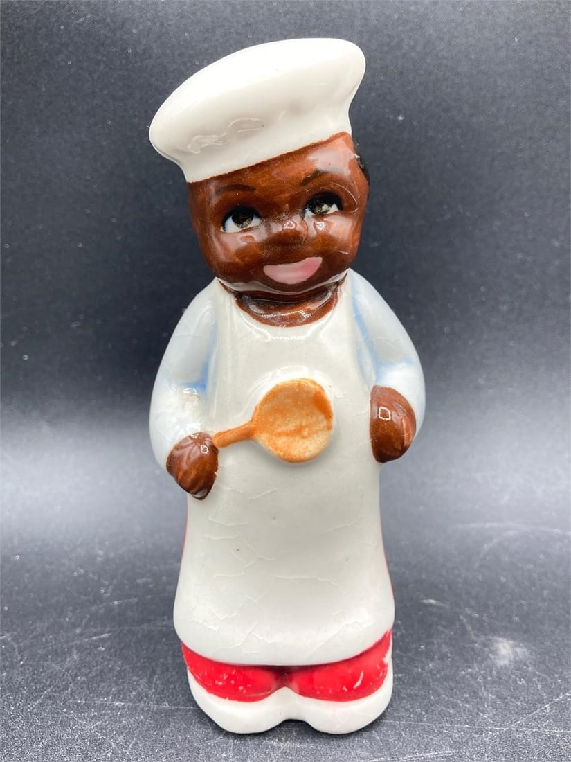 Vintage Black Americana Ceramic Salt Shaker (1 of 7)