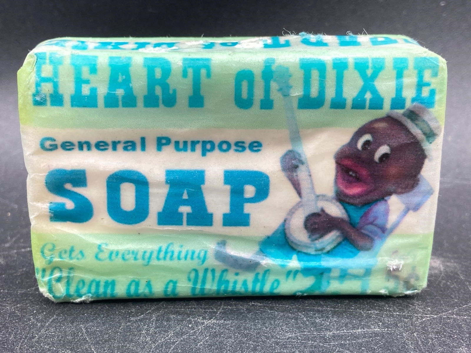 Heart of Dixie black Americana soap bar in original wrapper. Some light wear, otherwise graphics are (1 of 3)