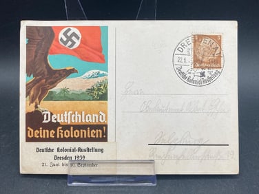 1939 German Deutschland Deine Kolonien Postcard
