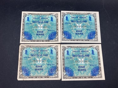 WWII 1944 Allied Military 1 Mark Notes