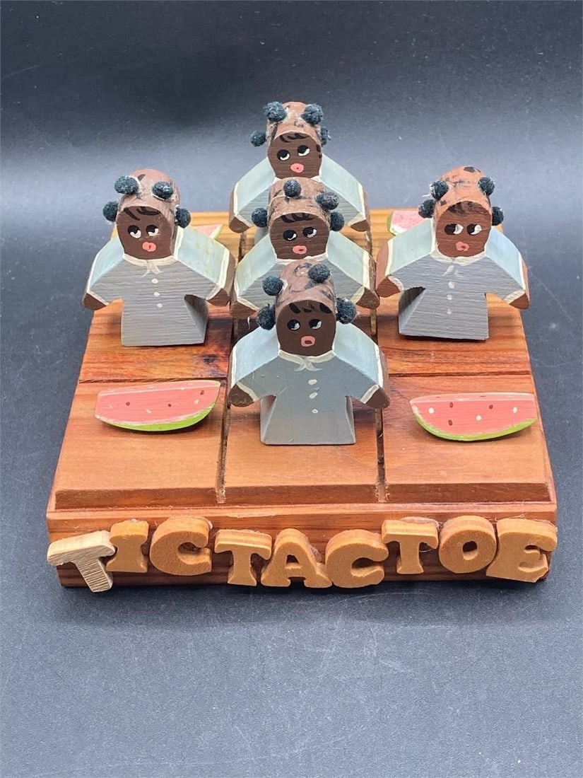 Vintage Black Americana Tic Tac Toe Game (1 of 6)