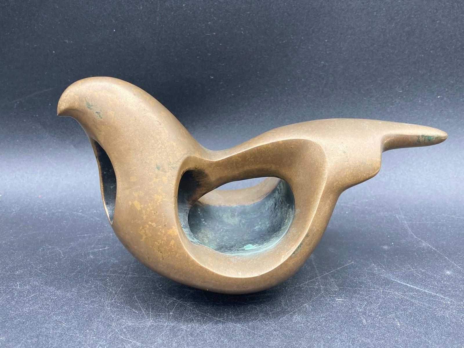Agustin Alaman Signed Bronze Dove Sculpture (1 of 9)