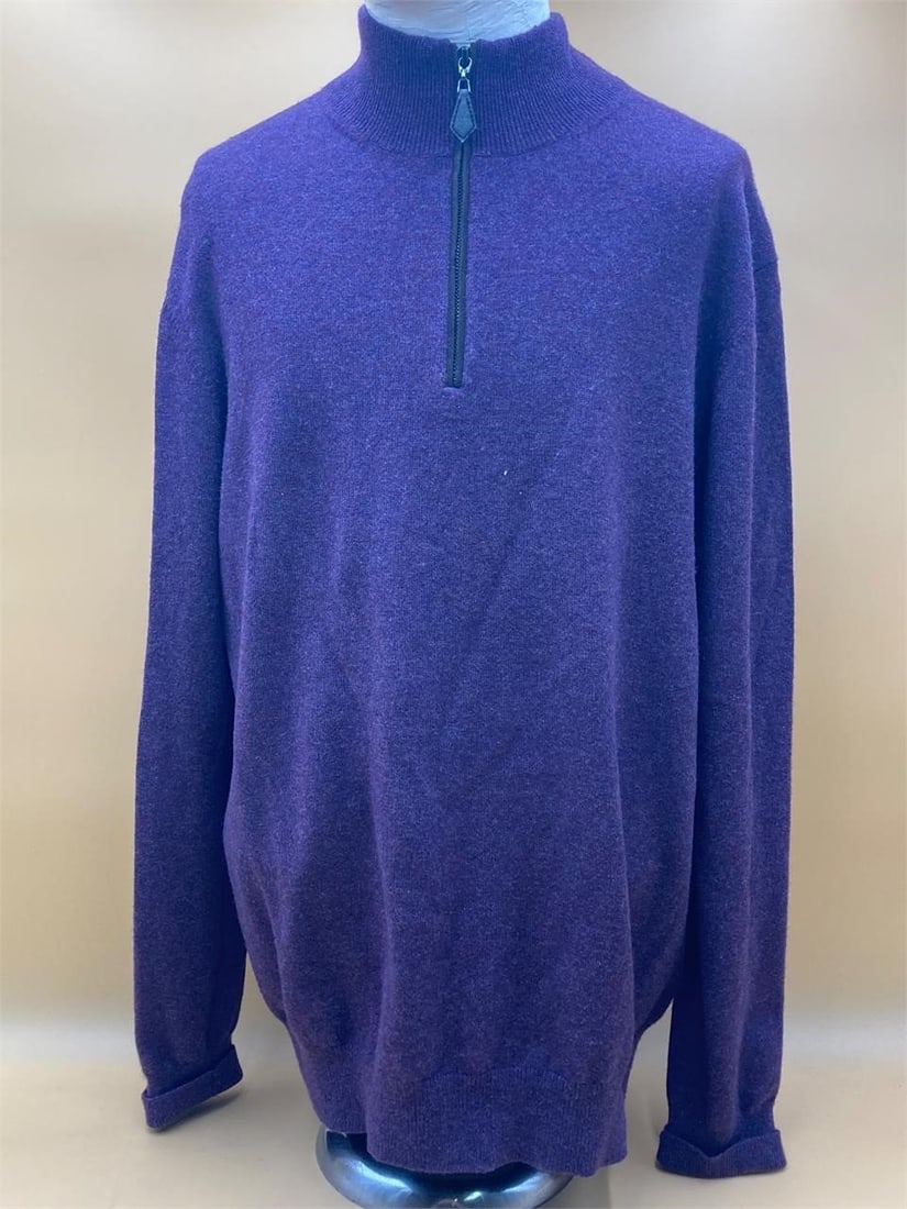 Norman Marcus Cashmere Quarter Zip Sweater XXL (1 of 5)