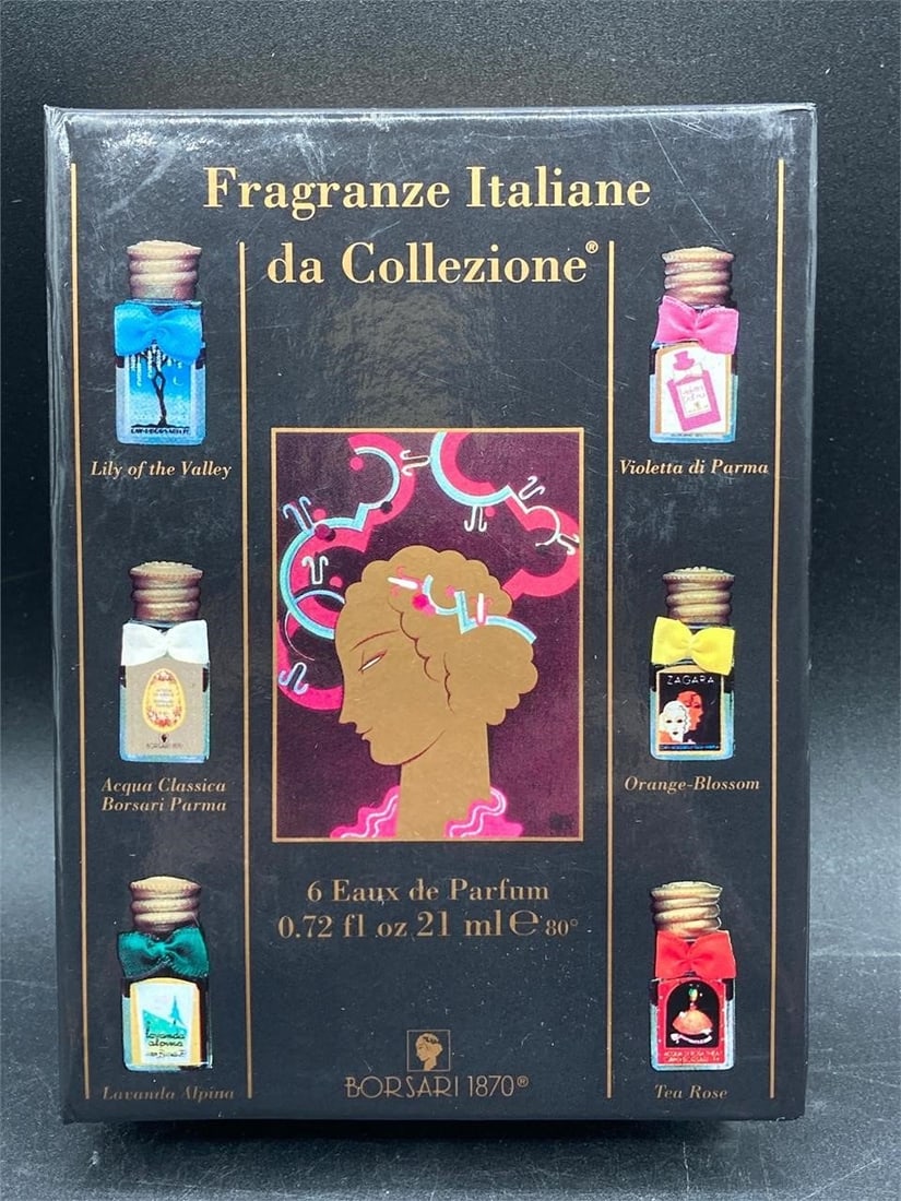 Borsari 1870 Italian fragrance collection six bottle set. Features six sample size 3.5ml Borasi (1 of 5)
