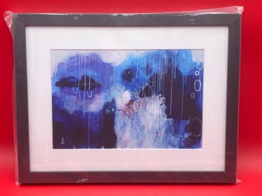 Framed 8x12" Misako Chida "Blue Affection" Print