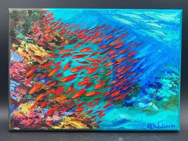 Olga Nikitina "Coral Reef"  8x12" Painting