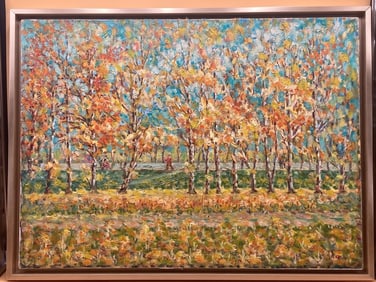24x32" Ivan Shapoval "Autumn In The Park" Painting